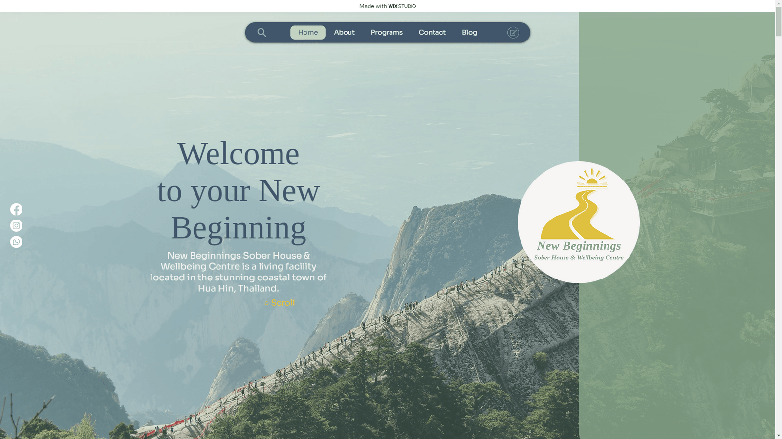 New Beginnings Sober House Website