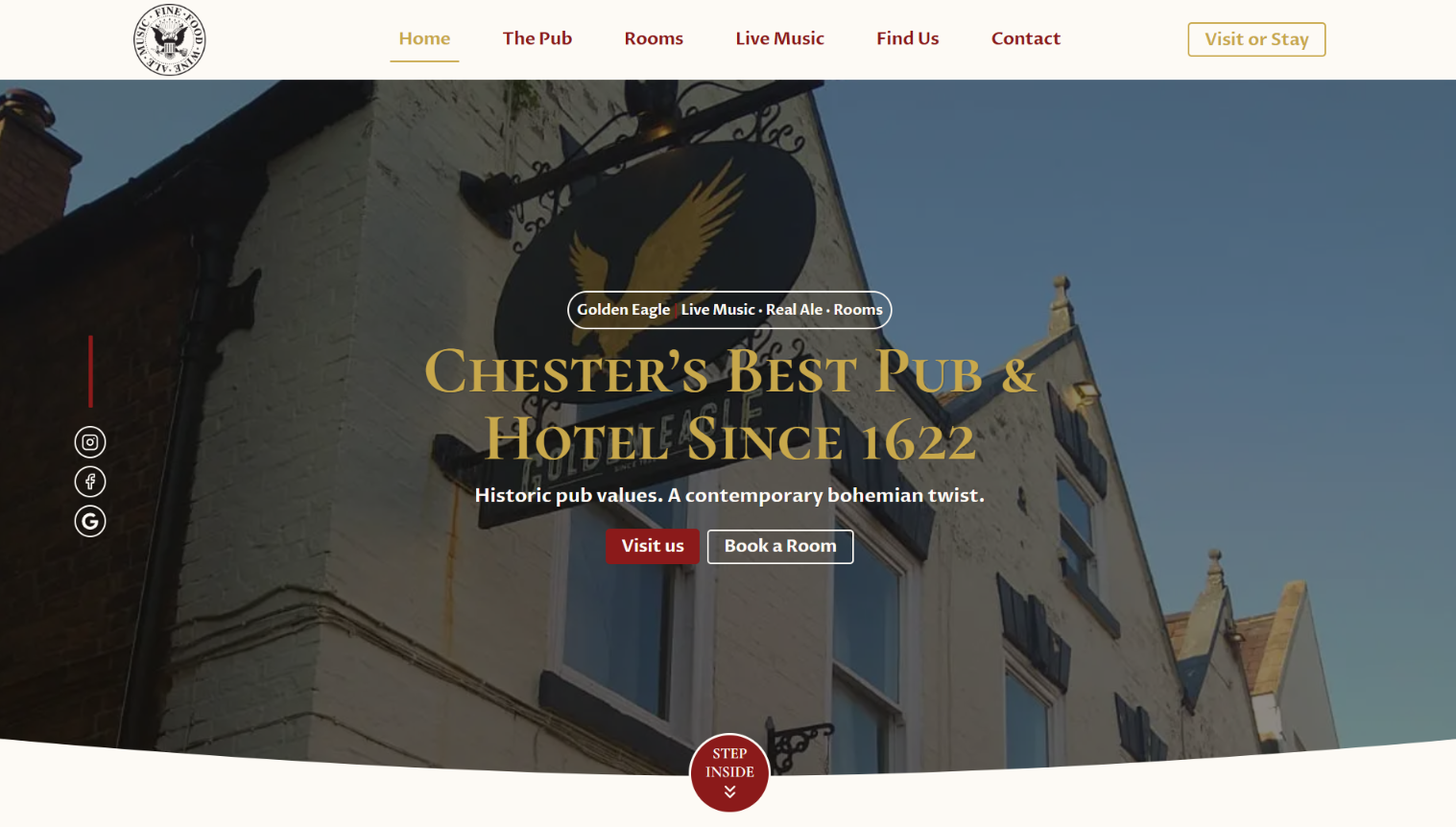 The Golden Eagle Website & Hotel Booking System